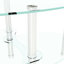 Table basse Living Room Modern - Verre transparent avec pieds en acier inoxydable ovale 3 couches