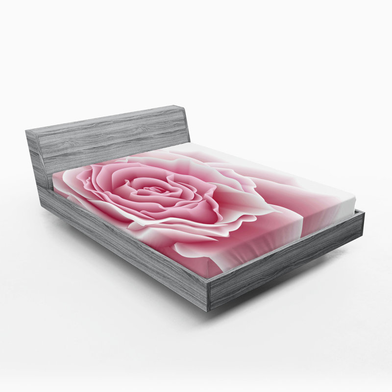 Drap-housse rose pâle Ambesonne, Ensemble de draps pour grand lit