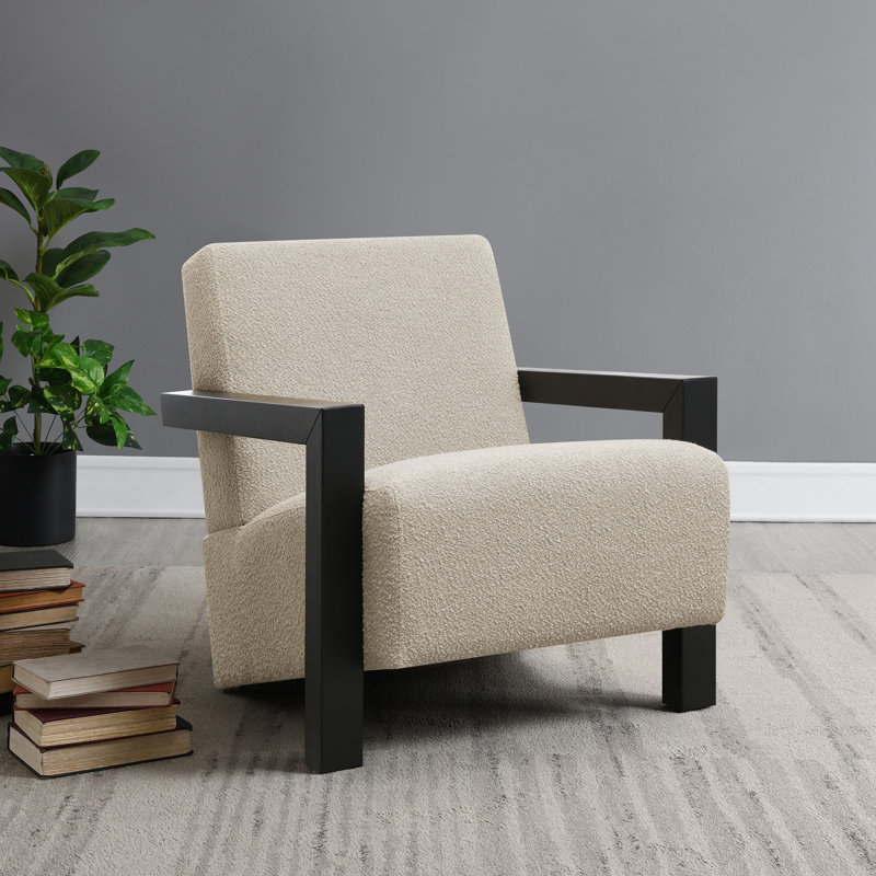 Fauteuil d'appoint Coirbet, Café au lait, Noir