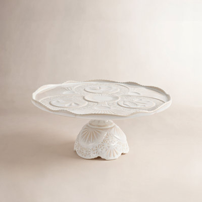 Cristal Stoneware Cake Stand
