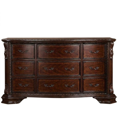Tiroir de 63 po South Yorkshire Commode brun cerise