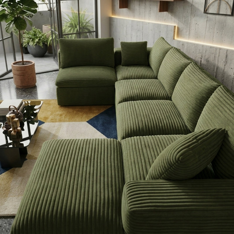 Canapé modulaire 135,4 po Cloud Couch, Green
