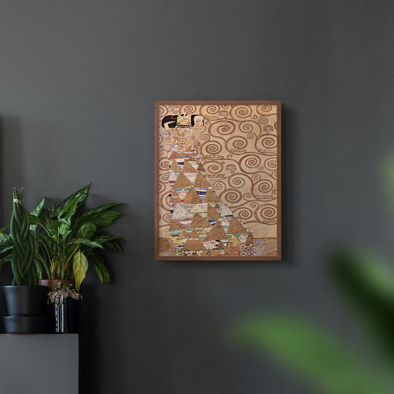 Gustav Klimt - encadré, H 14 po x l 11 po, Noyer