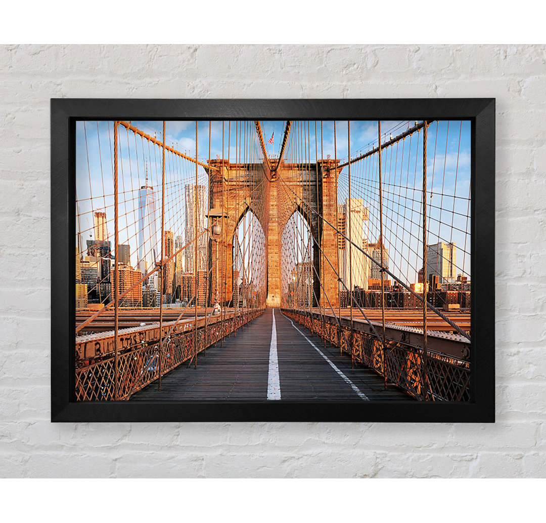 Brooklyn Bridge Struktur - Einzelner Bilderrahmen Kunstdrucke