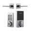 Serrure de porte Philips Smart Wi-Fi avec bouton-poussoir lumineux, code d'accès, lecteur d'empreintes digitales, clé traditionnelle et accès aux applis avec levier-131556729