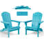 Chaise longue pliante en bois Adirondack, bleu turquoise-129380563