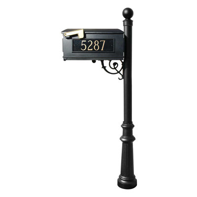 Lewiston Aluminum Post Mounted Mailbox