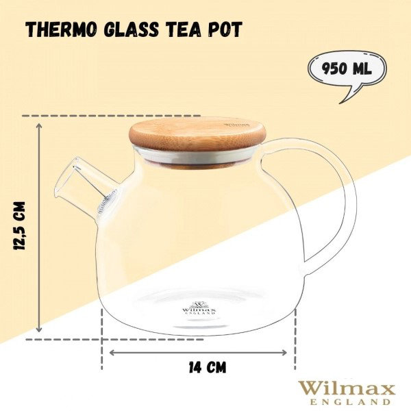 Thermoglass Wilmax 950ml Thermo Glass Teapot