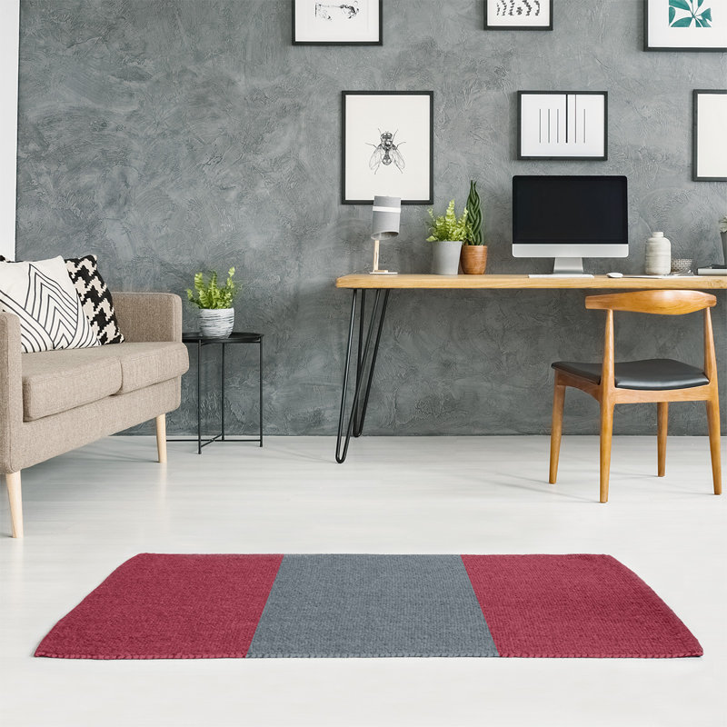 Tapis rouge/gris, Rectangle 2 pi x 3 pi