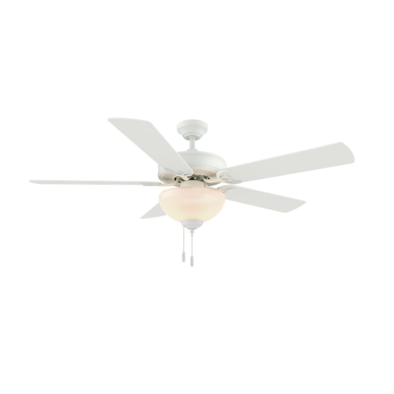 Gholson 52'' Ceiling Fan with LED Lights, White