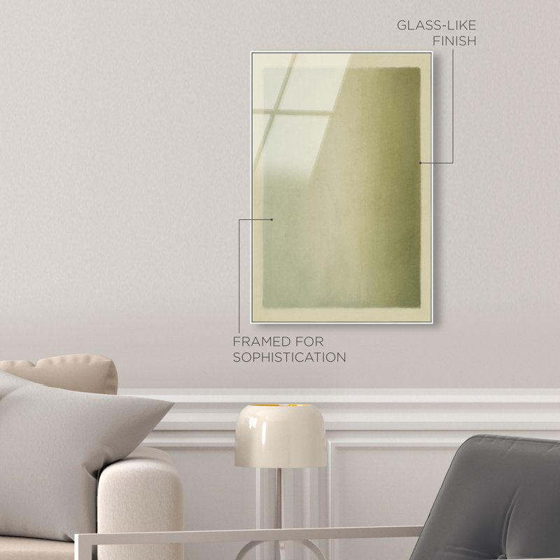 Mossy Gradient Print by Oliver Gal, 16" H x 11" W, White Floater Frame