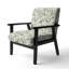 Chaise avec accoudoirs rembourrée Minimalist Poppy Wonders I