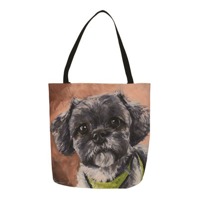  Sac fourre-tout réutilisable en toile 18 x 18 po Shih Tzu