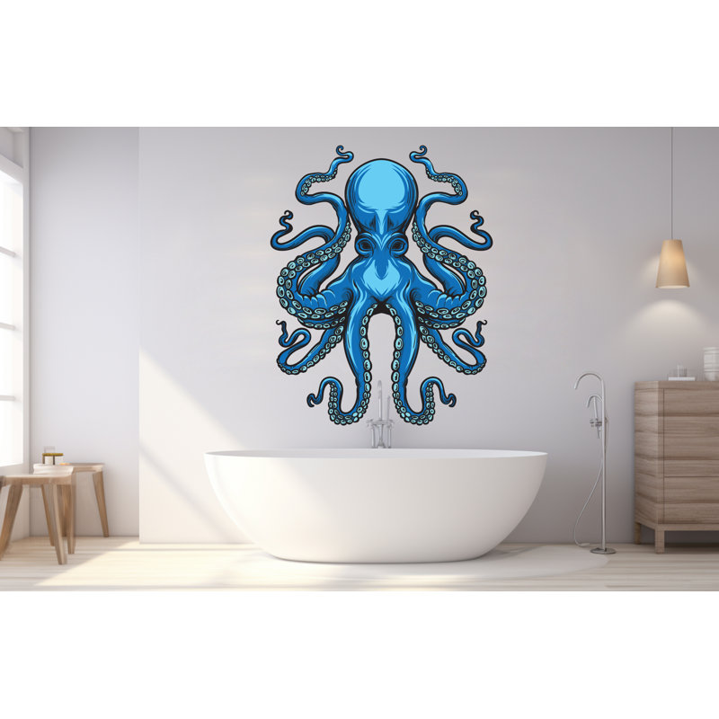 Octopus Wall Decor, Octopus Wall Decals, Tentacles Wall Art, 25" H x 20" W