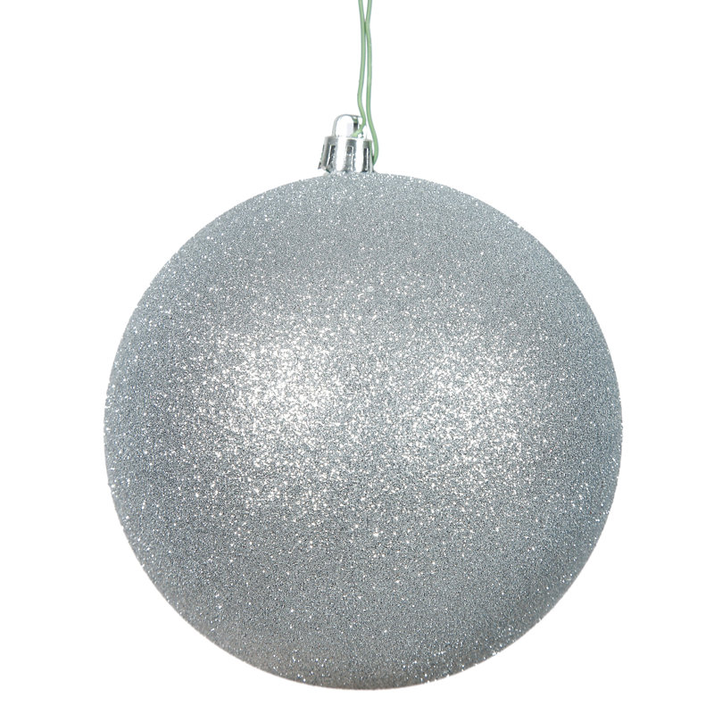 Ornements en boule, Argent, H 10 po x l 10 po x P 10 po