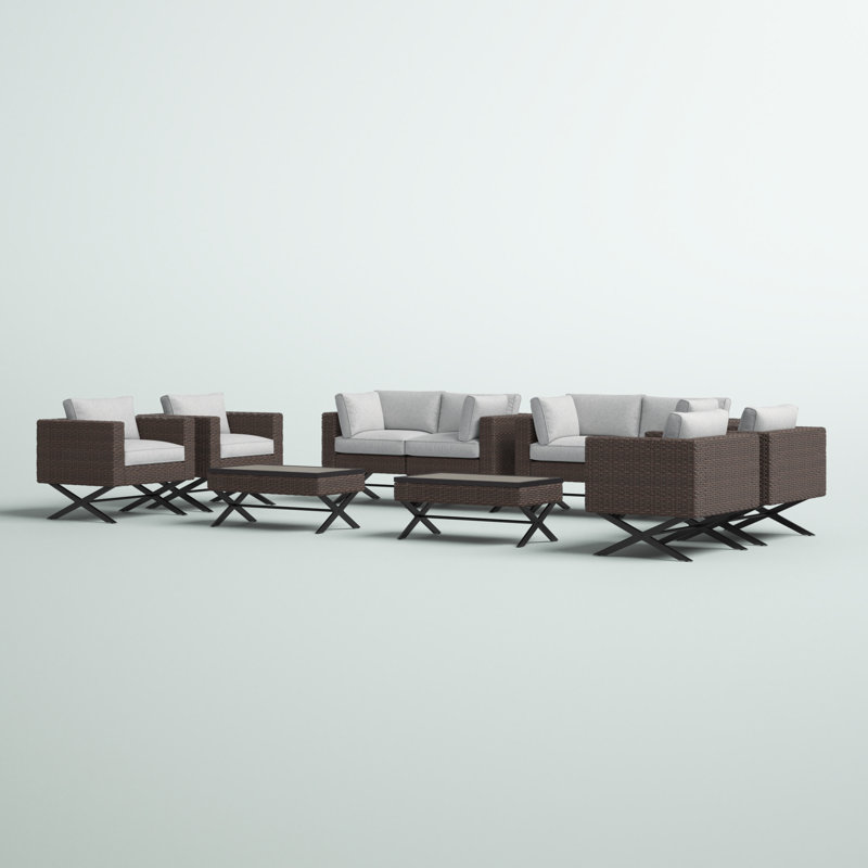 Boydston 8 - Person Patio Conversation Sets with Cushions