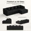 Canapé modulaire rembourré 2 pièces rembourré et sans capitonnage-783942666-783942677