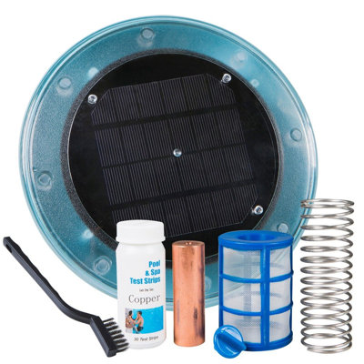 XtremepowerUS Solar Powered Pool Ionizer for Above-Ground and In-Ground Pools - Reduces Chlorine Use by Up to 90%