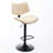 360 Swivel Bar Stools, Walnut & Faux Leather, Adjustable Height, Ergonomic , Large Seat For Kitchen Island/Dining Room/Cafe, Mid Century Modern, Beige Modern Chair, Swivel, Leather Dining-165782859