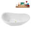 Baignoire autoportante 59 po avec drain interne 59 po Streamline