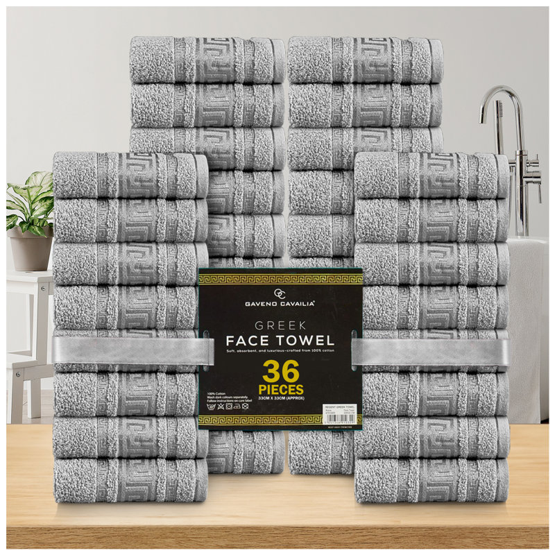 100% Cotton Ultra Light Washcloth, Grey