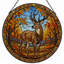 Panneau de vitrail 12 po H Deer Autumn-255222318