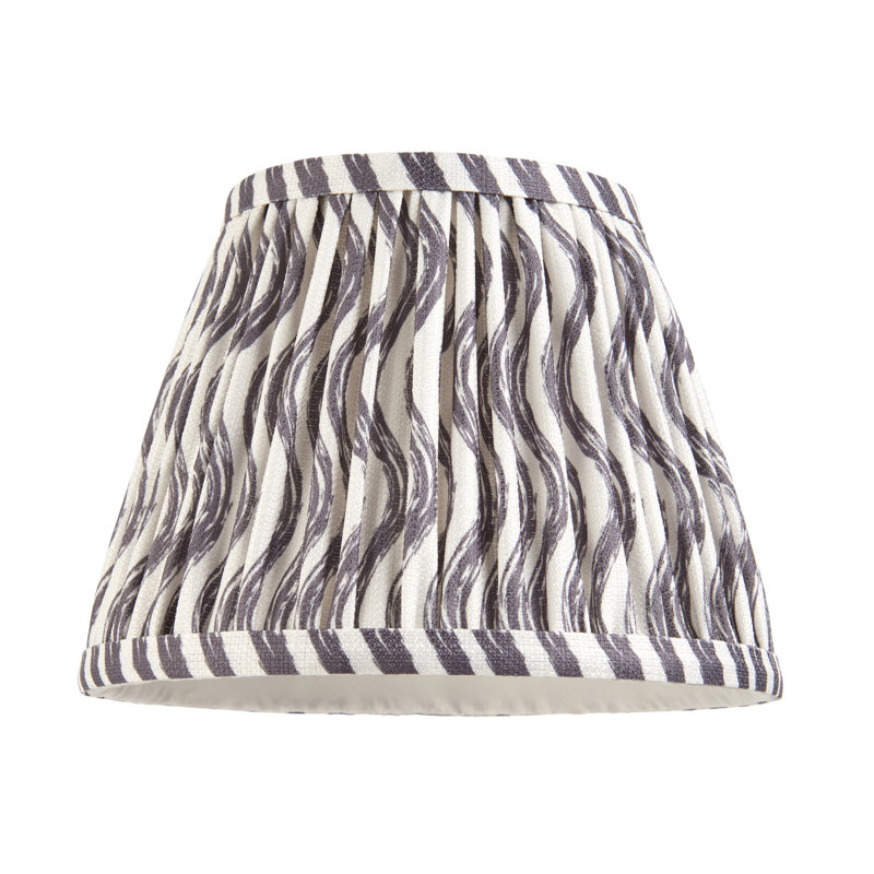 Ripple Lamp Shade, 14.5cm H x 11.8cm W x 20cm D, Brown