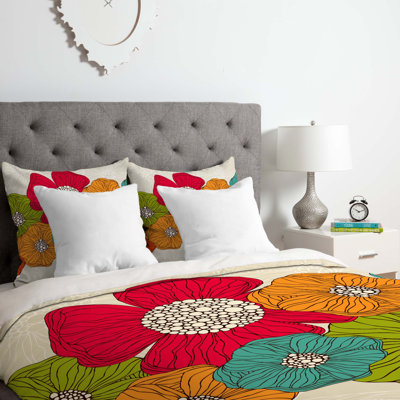 Ensemble de housse de couette fleurs