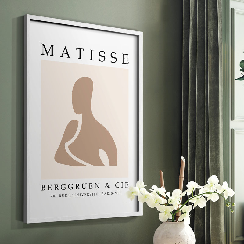 Matisse CECXL, reproduction encadrée - bois massif, H 14 po x l 11 po, Blanc