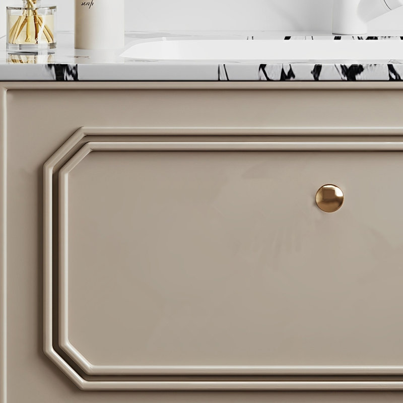 Armoire de salle de bain style français, H 19,68 po x l 47,24 po x P 21,65 po, Brun