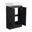 Meuble-lavabo autoportant de 23 po avec lavabo et portes à fermeture douce-1806006989