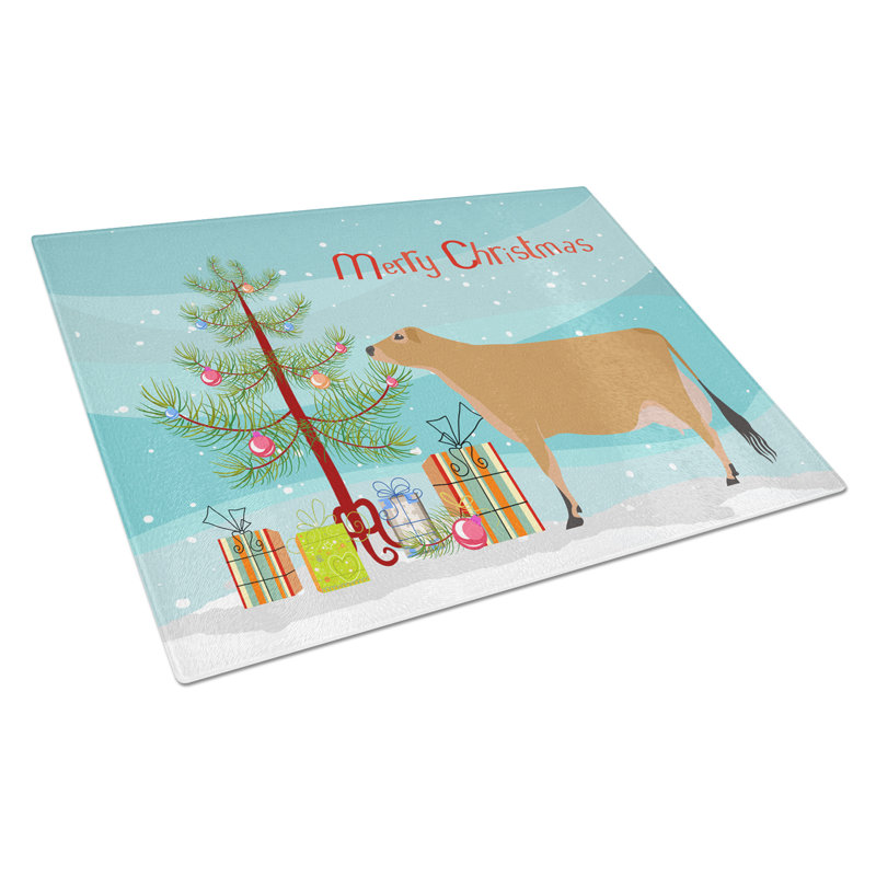 Planche à découper de noël en verre trempé en verre trempé caroline