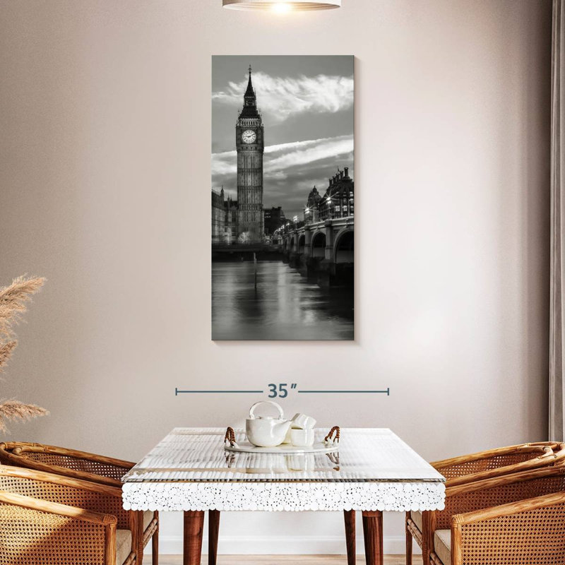 Soirée au pont de Westminster, H 48 po x l 24 po
