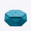 Élégant repose-pieds capitonné avec rangement en velours de diamant Polygon, repose-pieds multifonctionnel et siège pour la maison, rangement confortable et pratique pour le salon et la chambre à coucher, bleu-266355631