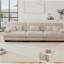Canapé modulaire 3 places à assise profonde et canapé modulaire, canapé en chenille, meubles rembourrés doux et confortables pour salon, appartement, studio, bureau, café chenille clair-1734732664