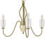 Lustre candélabre 3 lumières avec abat-jour en verre, laiton antique 25 po-125317811-125317812