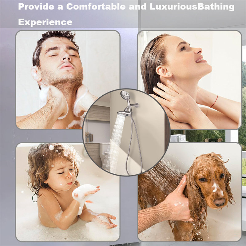 Double Shower, Brushed Nickel