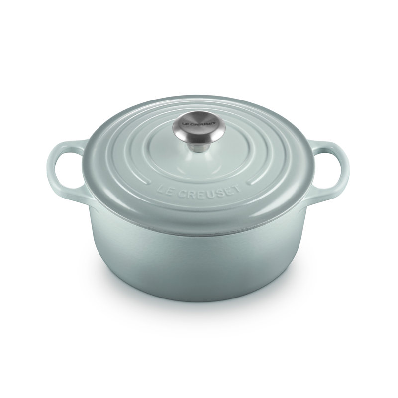 Le Creuset Cast Iron Round Casserole, 24cm / 4.2L, Sea Salt