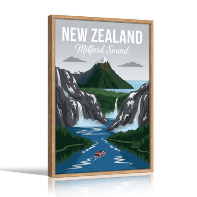 Nouvelle-Zélande, reproduction d'art sur toile, ensemble de 1