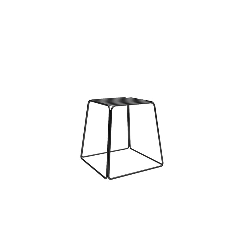 Ashat Steel Accent Stool, Black