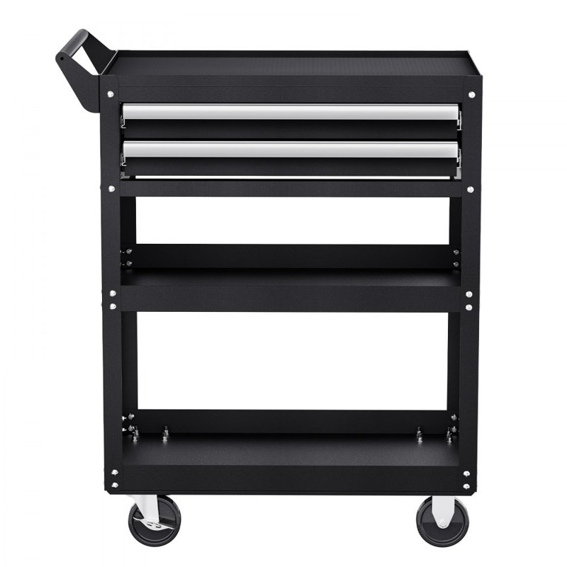 5-Tier Tool Cart on Wheels 400 lb Rolling Work Cart with Drawer & Pegboard