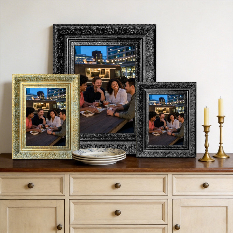 Cadre photo noir 3 pièces pour photos et décorations 5 "x 7"