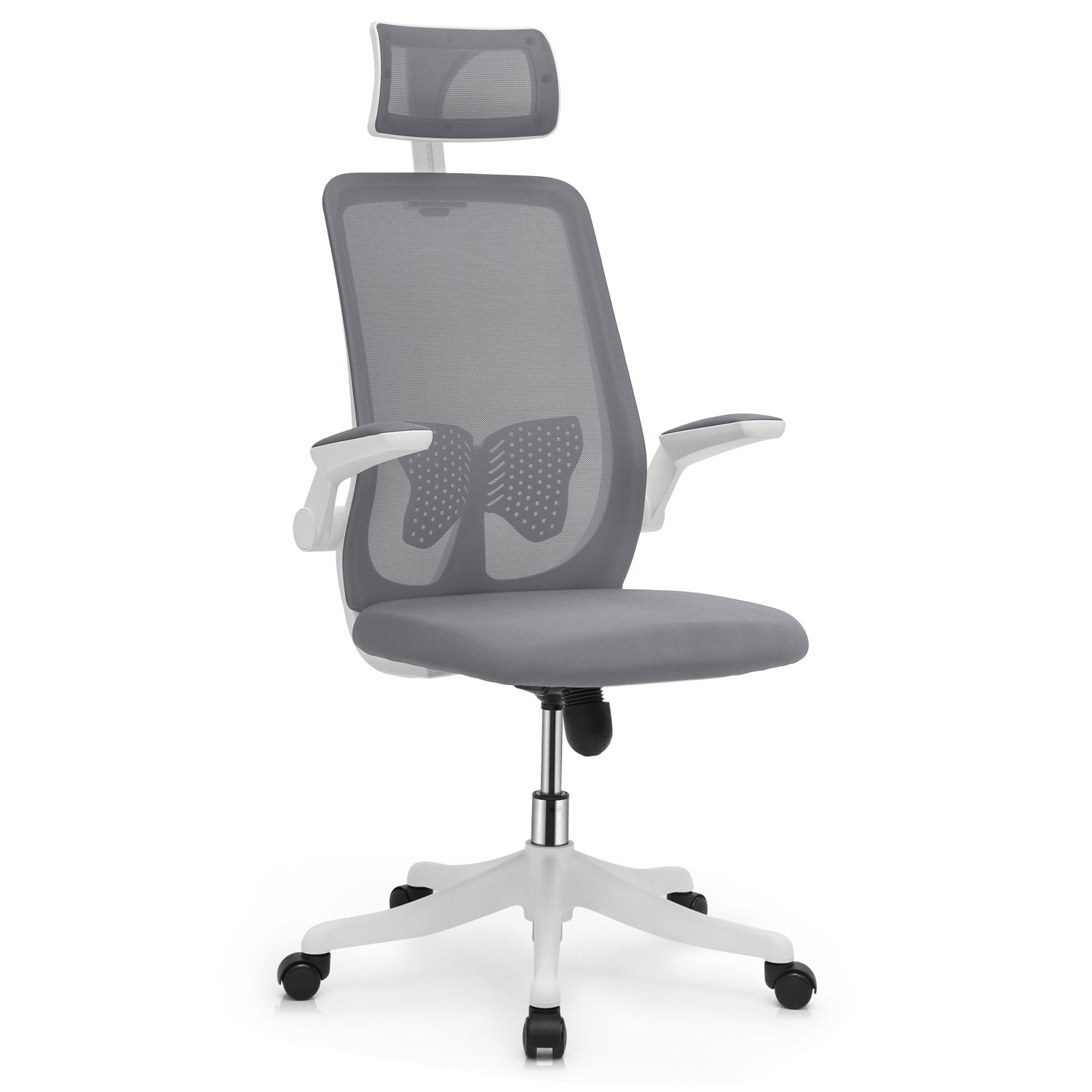 Kourtne Ergonomic Desk Chair Office Chair Home Office Mesh Task Chair with Headrest Inbox Zero