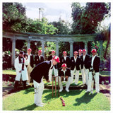 Dapper Cricketers Print by Slim Aarons