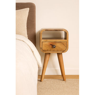 20cm W Solid Wood Bedside Table