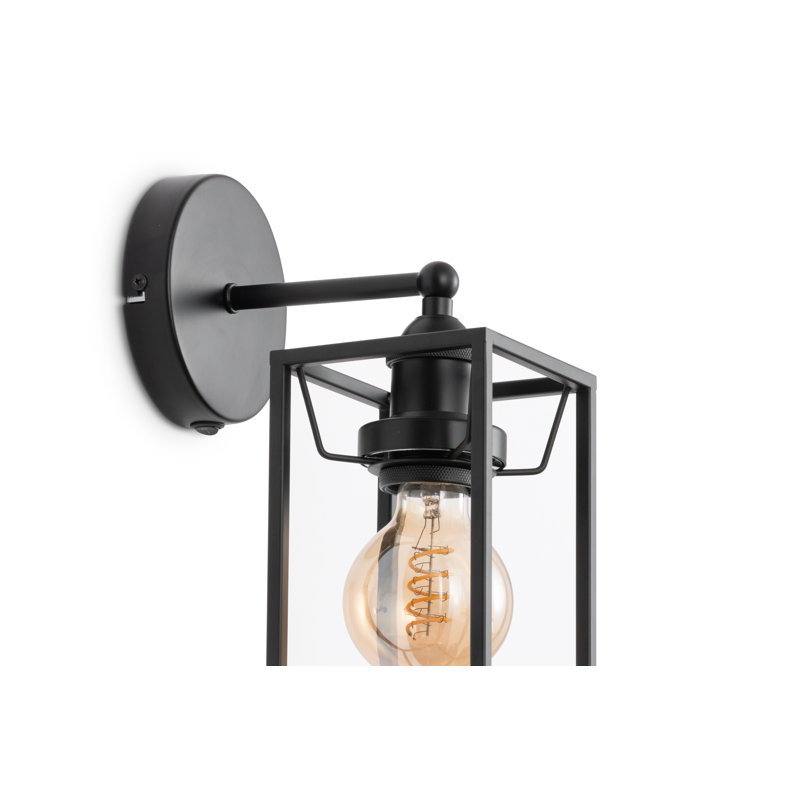 Steel Single Armed Unswitched Wall Light Sconce