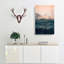 Ocean Beneath A Peach Sky In Abstract - Wrapped Canvas-55310272