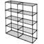 Tablette en métal robuste à 5 tablettes avec couvercle - poids de 38,52 lb, utilisation polyvalente 14,18 po Large, stable et