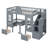 Bunk Bed With Changeable Table, Bunk Bed Turn Into Upper Bed And Down Desk-166528393-166528392