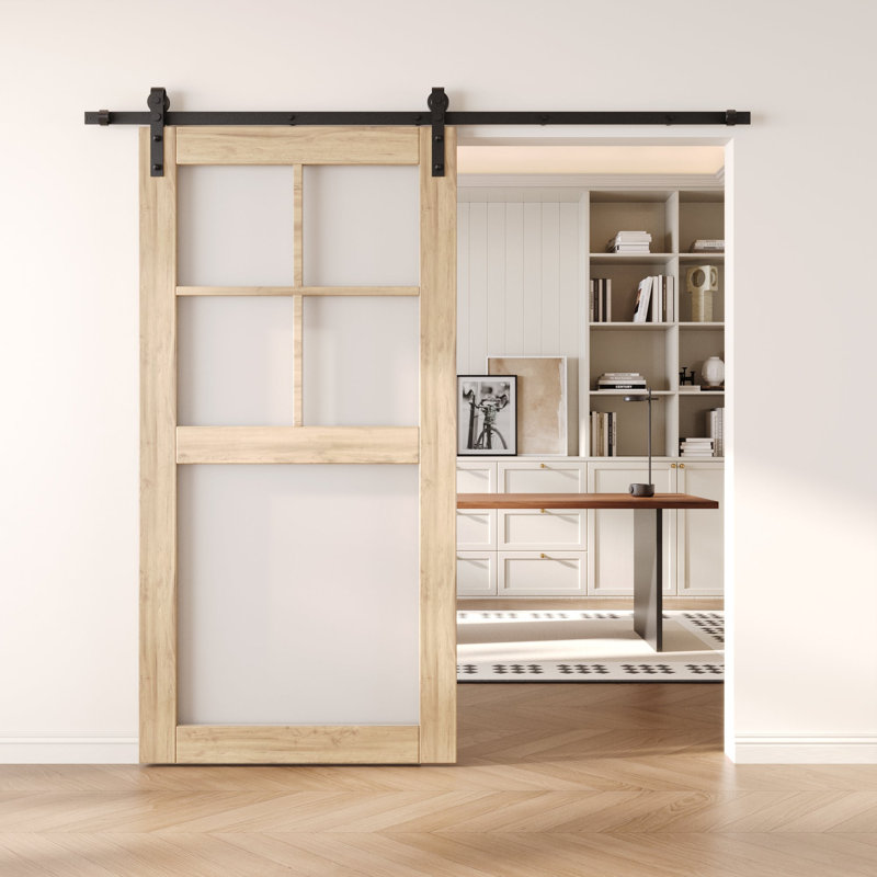 Porte de grange coulissante en bois massif non assemblé 36 x 80, 36 po x 80 po